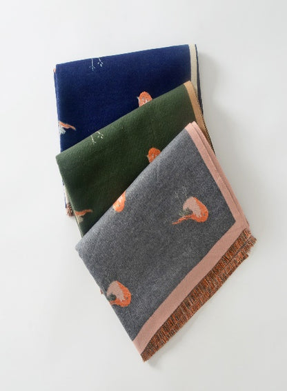 3 Assorted Robin Print Pashmina (Pack of 12)