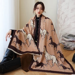 3 Assorted Horse Print Pashmina (Pack of 6)