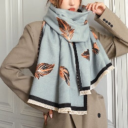 3 Assorted Feather Print Pashmina (Pack of 6)
