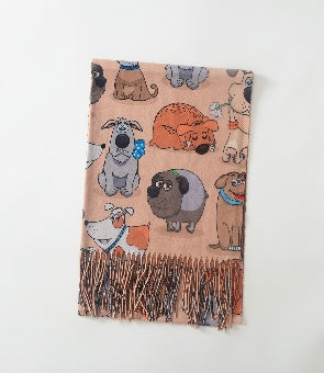 4 Assorted Digital Print Lightweight Animal Character Scarf (Pack of 12)