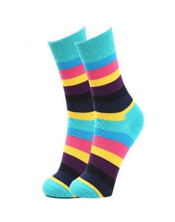 Multicolour Stripe Socks (Pack of 12)