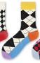 Geometric Pattern Socks (Pack of 12)